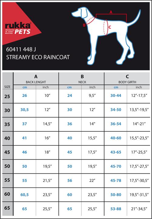 Actual product image Rukka Streamy Eco Reincoat (30, Dog coat)