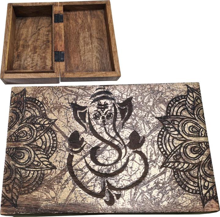 Actual product image Berk Wooden box "Ganesha" (13.50 cm)