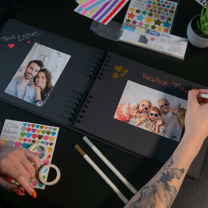 Produktbild Intirilife Fotoalbum zum selbst gestalten mit Spiralbindung