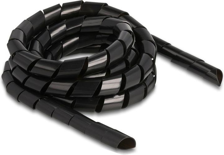 Image du produit Delock Tuyau spiro flexible 2 m x 16 mm noir (Tuyau spiralé pour câble, 200 cm)