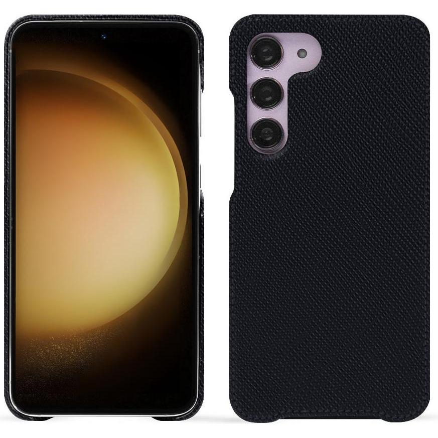 Noreve Lederschutzhülle (Samsung Galaxy S24+, Samsung Galaxy S23+), Smartphone Hülle, Schwarz