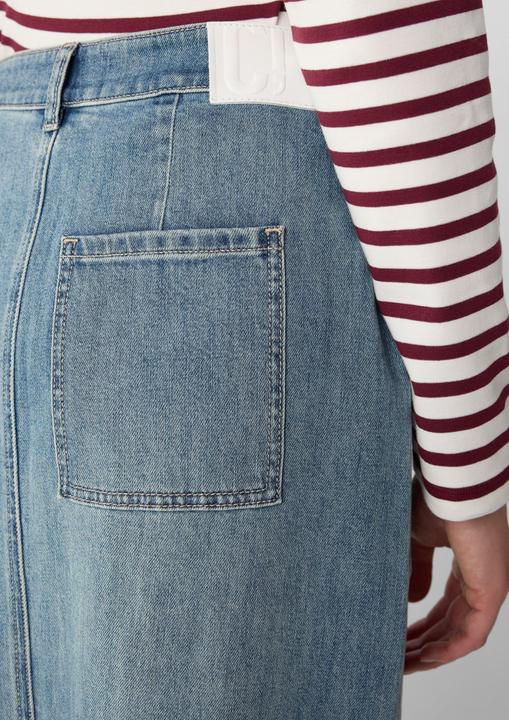 Produktbild Comma Rock Langer Denimrock mit Gehschlitz (48)
