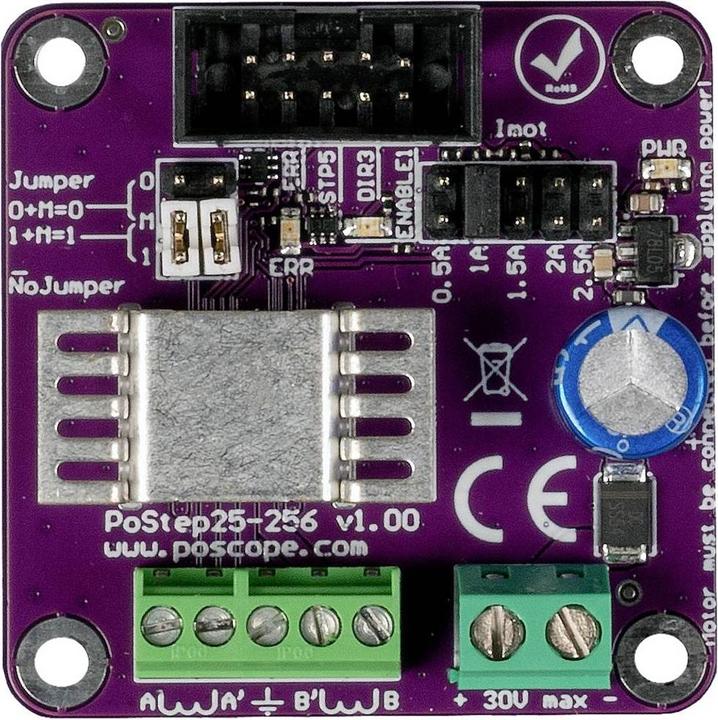 Actual product image Joy-it PoStep25-256 Stepper Motor Driver 2.5 A Screw Terminals