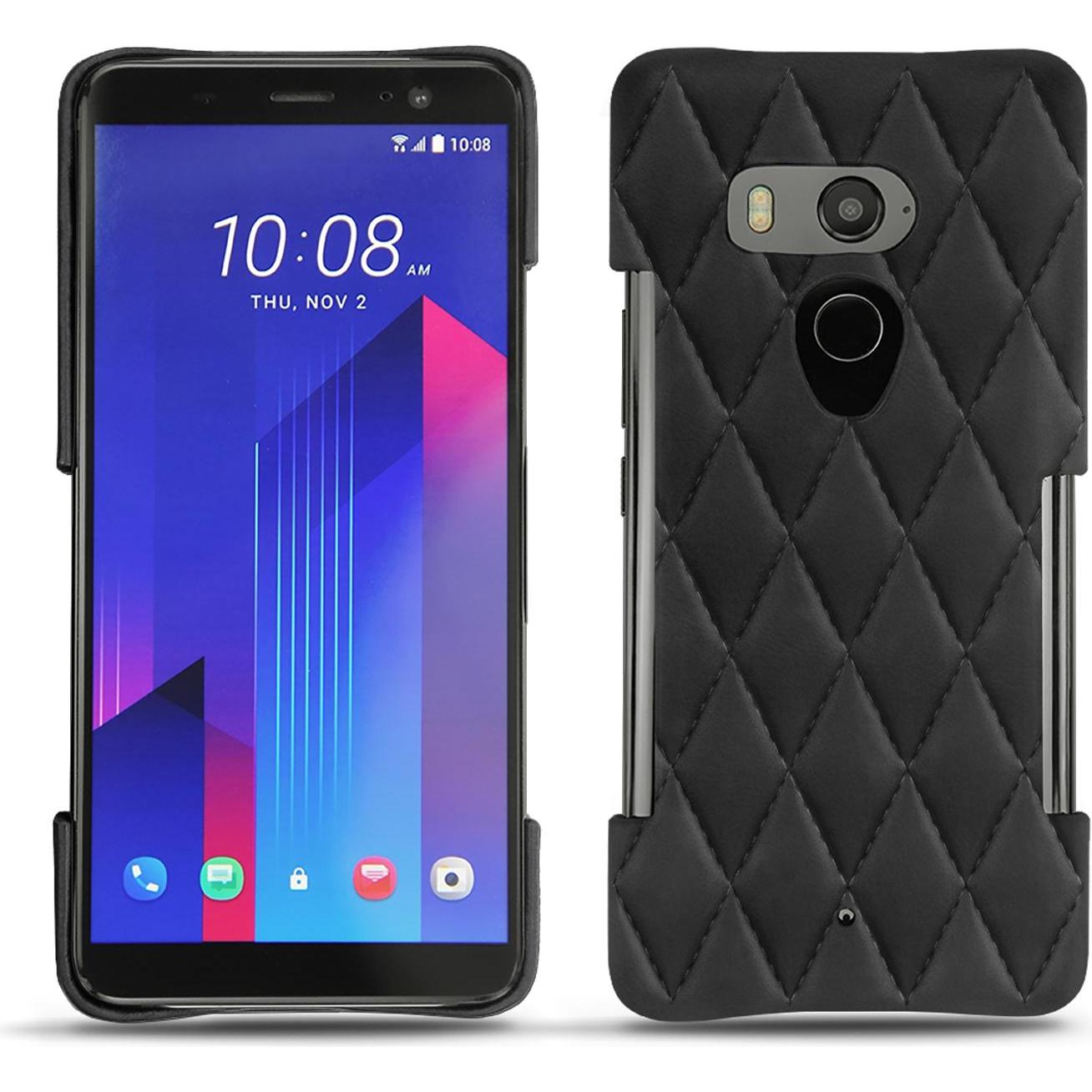 Noreve Lederschutzhülle (HTC U11+), Smartphone Hülle, Schwarz