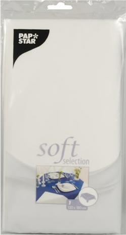 Image du produit Papstar Nappe "soft selection", blanche en non-tissé PP, 100% polypropylène, dimensions : (l)1,20 x (L)1,80 (120 x 180 cm)