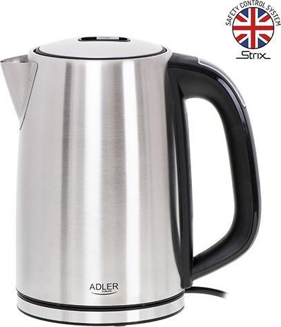 Produktbild Adler AD 1340 Electric, 2200 W, 1.7 L, Stainless steel, 360 ° rotational base, Inox (1.70 l)