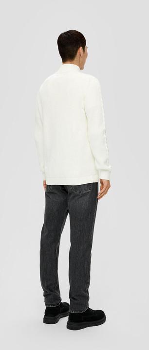 Produktbild s.Oliver Strickpullover Troyer-Pullover mit Zopfmuster (XXL)