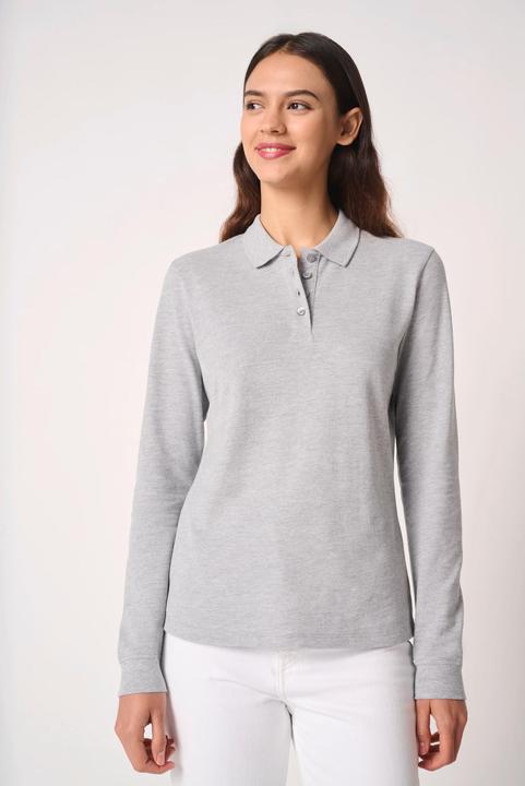 Produktbild iDeal Basic Polo-Shirt, langarm, Damen (S)