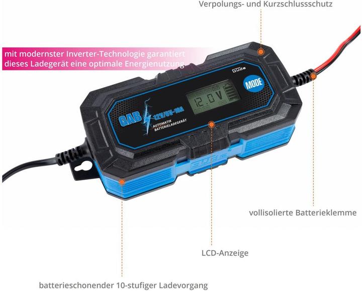Actual product image Güde Automatic battery charger GAB 12V/6V-10A (12V, 6V, 10 A)