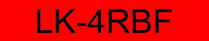 Actual product image Epson Fluorescent Red/Black 12mm LK-4RBF (1.20 cm)