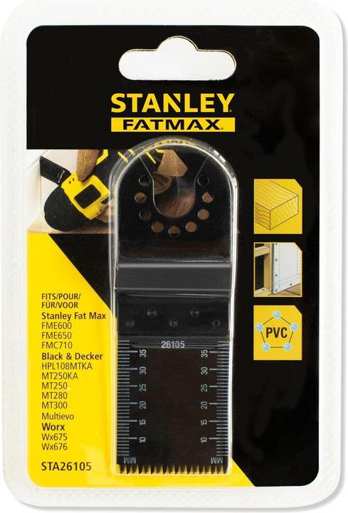 Actual product image Stanley Multi-Tool precision saw blade HCS 32x40mm, 15 TPI, for wood <40mm