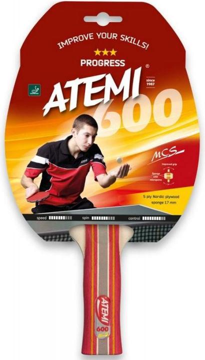Actual product image Atemi New 600 anatomical table tennis racket