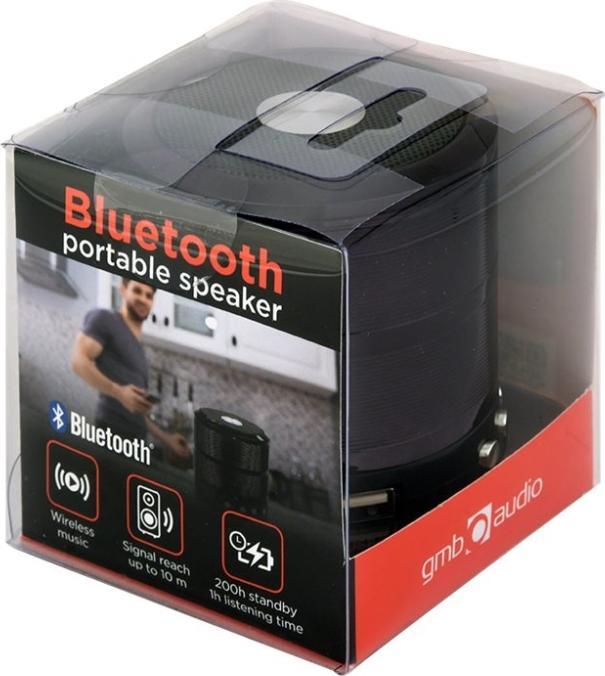 Actual product image Gembird SPK-BT-08-BK Portable Speaker Mono Portable Speaker Black 3W (3 h)