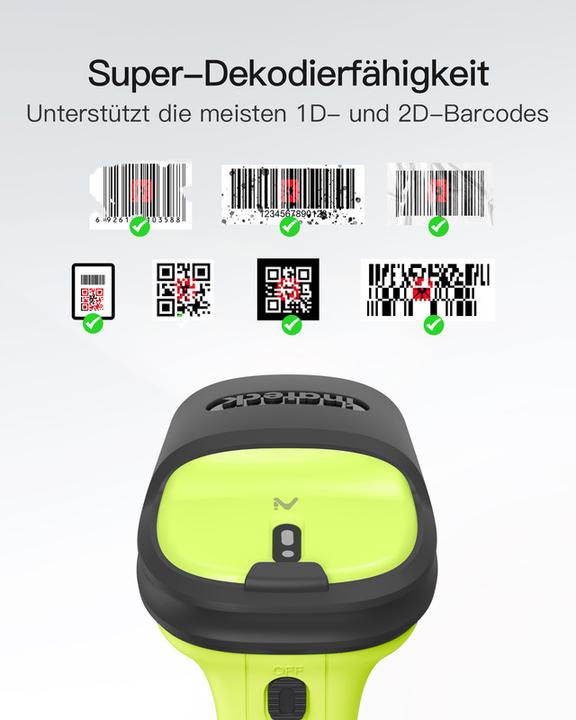 Actual product image Inateck Barcodescanner 72 green (BCST-72 green) (1D barcodes, 2D barcodes)