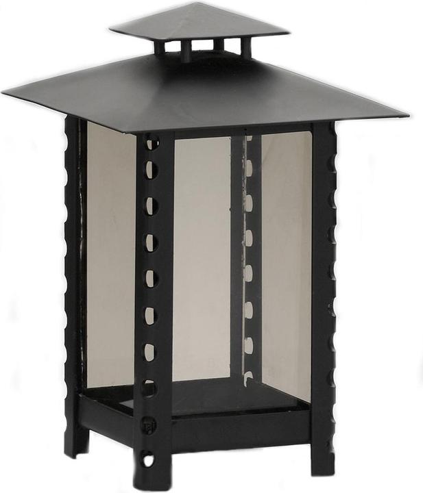 Produktbild Metallwarenfabrik Moll Grablaterne Metall lackiert mit Parolglas bronzefarben 14x14x23cm schwarz