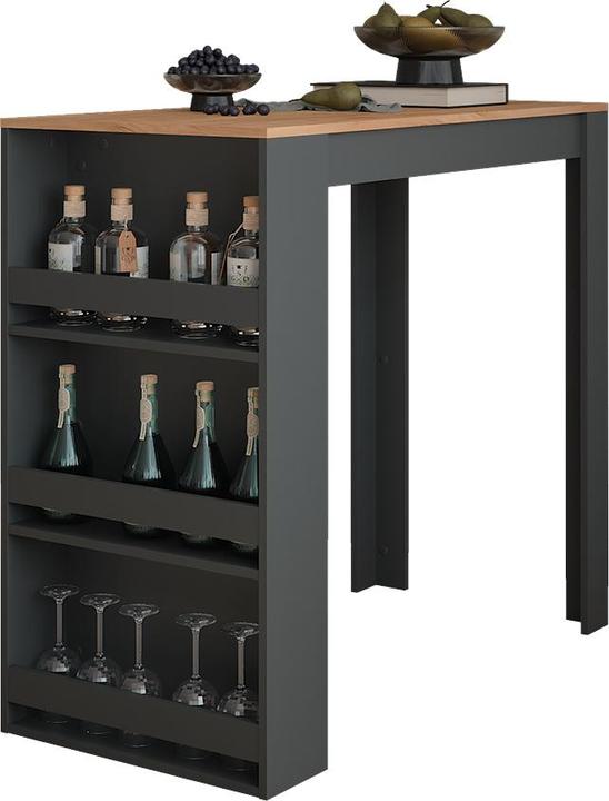Actual product image Vicco Bar table Repose, Gold power oak/anthracite, 57 x 117 cm