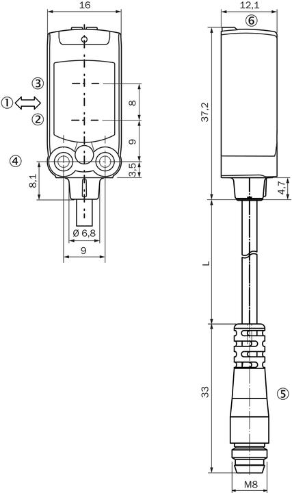 Actual product image Sick Miniature photoelectric sensor