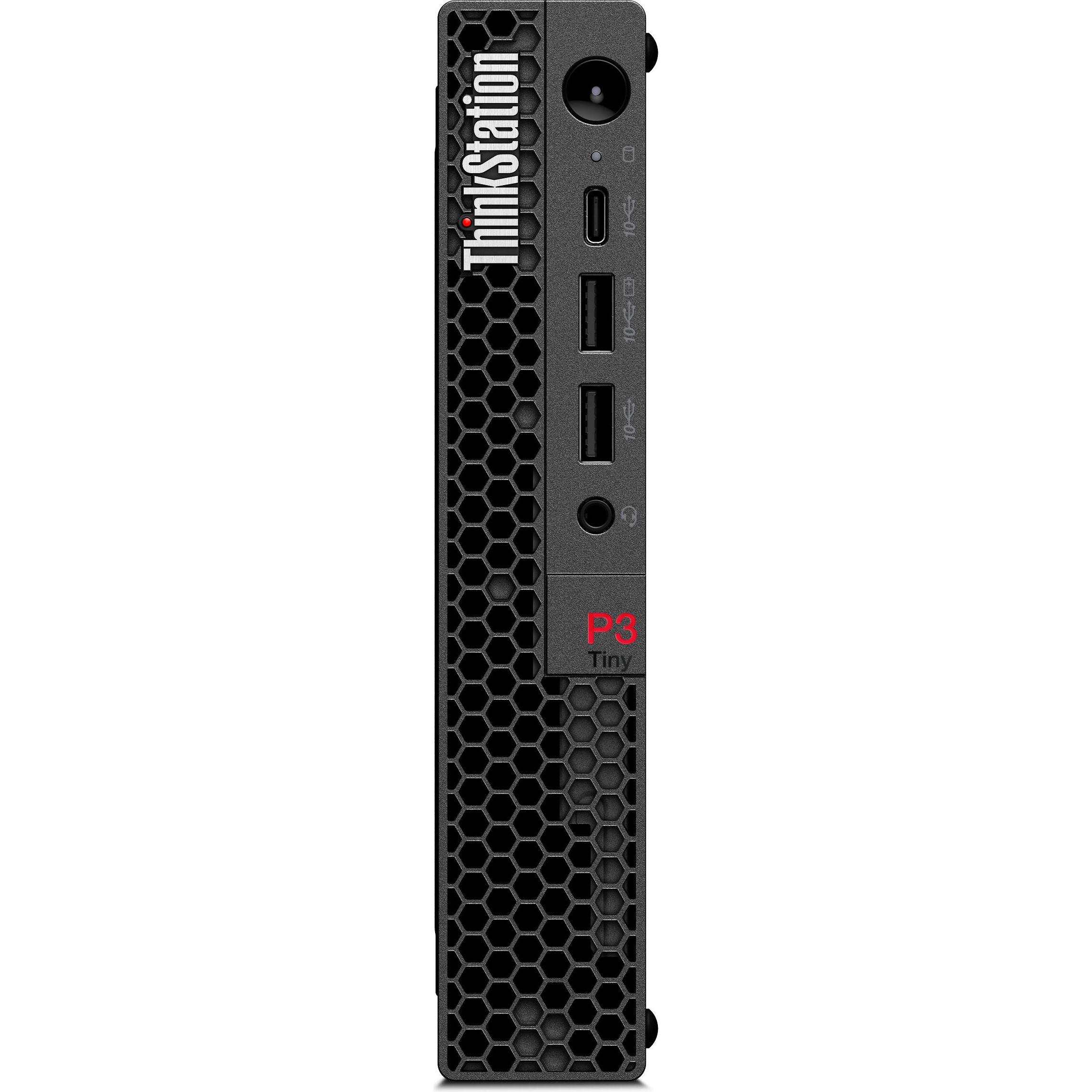 Lenovo ThinkStation P3 Tiny (Intel Core i5-14600, 16 GB, 512 GB, UHD Graphics 770), PC, Schwarz