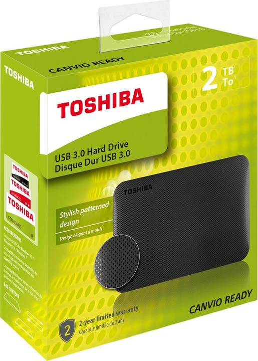 Produktbild Toshiba Canvio Ready HDTP320EK3AA 2000 GB, 2,5 Zoll, USB 3.2 Gen1, Schwarz (2 TB)