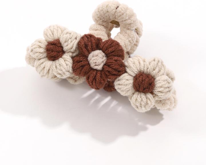 Produktbild Activity Board Vintage Blumendekor Haar Kralle Clip, Herbst und Winter gestrickt Hai Clip, Haarschmuck (1 Stk.)
