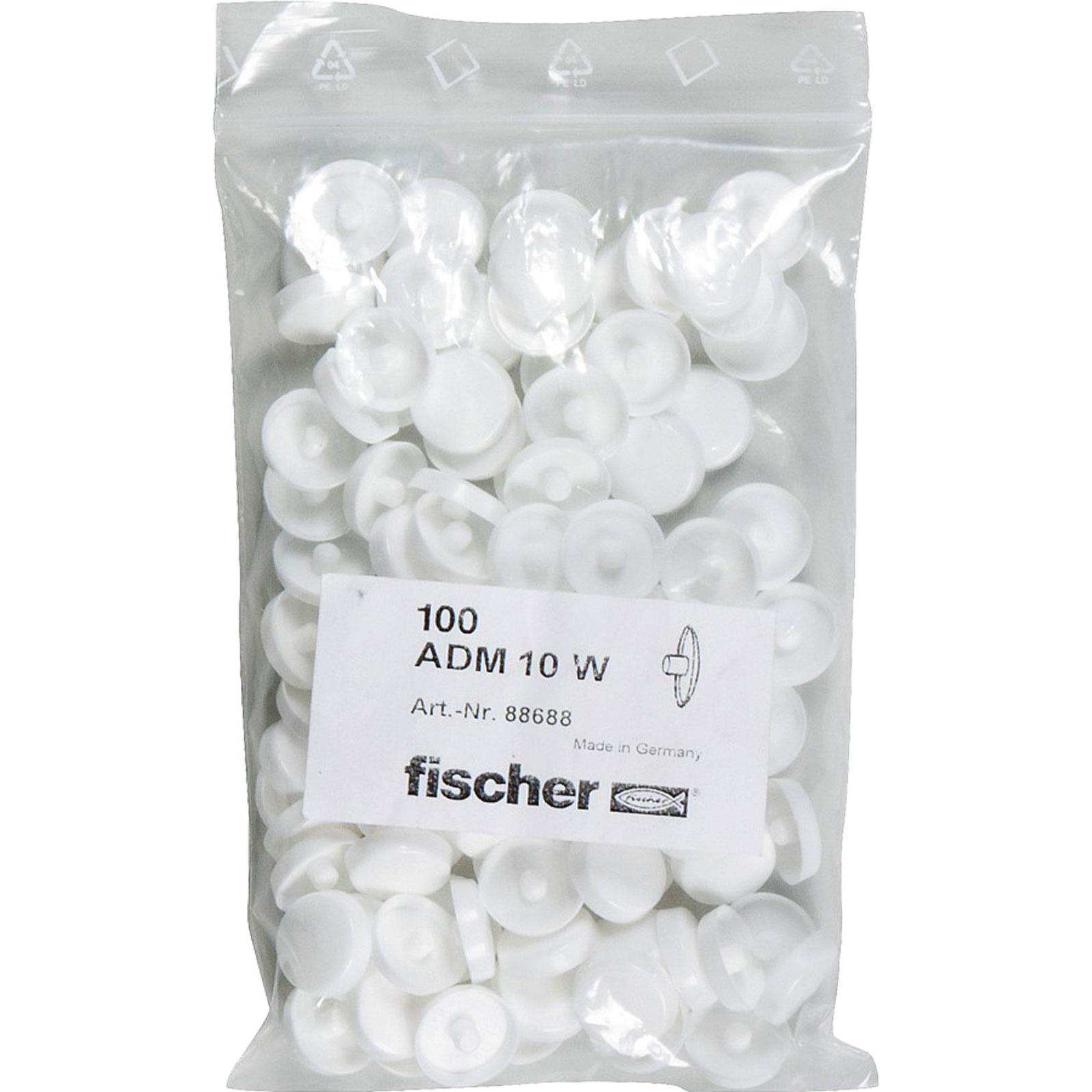 Fischer, Dübel, Abdeckkappe ADM 10 W weiss (100 Stk.)
