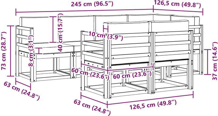 Produktbild vidaXL Outdoor-Sofagarnitur