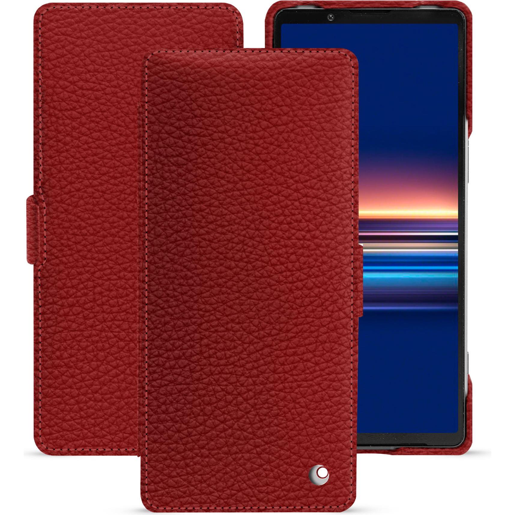 Thumbnail - Noreve Lederschutzhülle horizontal (Sony Xperia 5 V), Smartphone Hülle, Rot