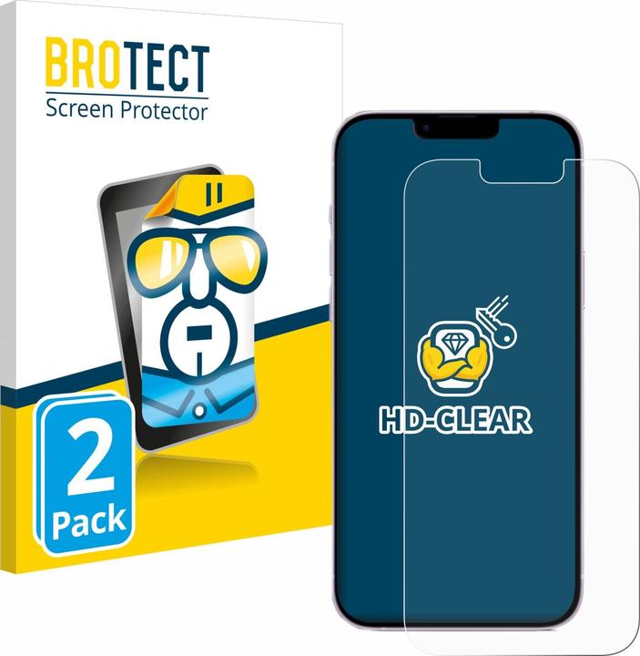 Produktbild BROTECT Schutzfolie Displayschutz Klar (2 Stk., Apple iPhone 14 Plus)