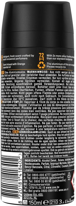 Actual product image AXE Black Vanilla (Spray, 150 ml)