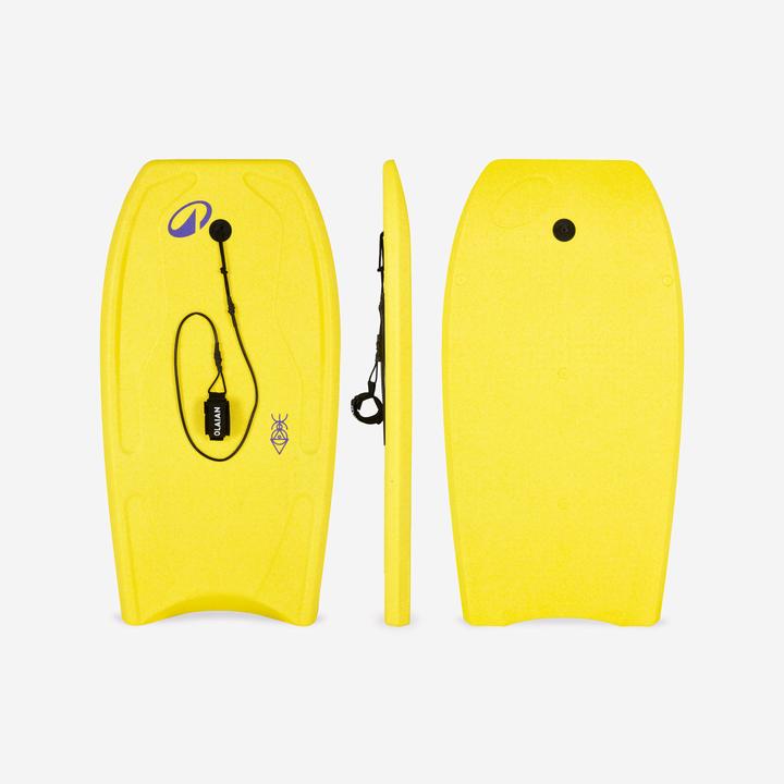 Olaian Bodyboard 100 débutant monomatière préformé - Jaune
