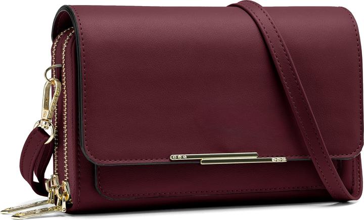 Produktbild Only-Bags.Store PU Leder Crossbody Umhängetasche Passport Handytasche mit Kartenschlitz Verstellbarer abnehmbarer
