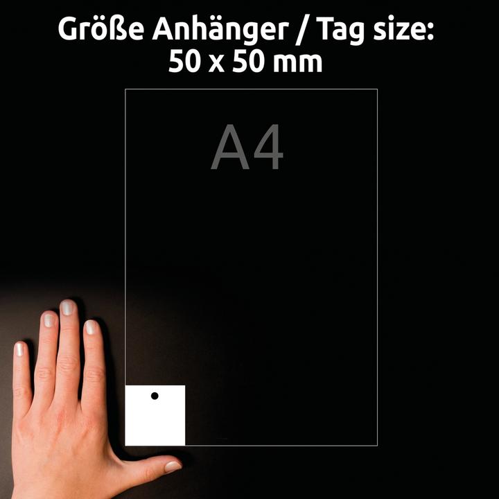Immagine prodotto Avery Etichetta multiuso, cartone, 185 g/mq, 50 x 50 mm, microperforazione bianca extra fine, bifacciale