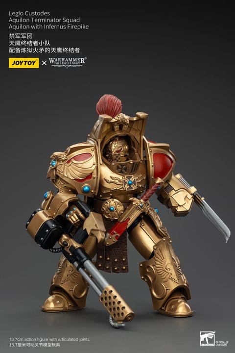 Actual product image Joy Toy Warhammer The Horus Heresy Action Figure 1/18 Legio Custodes Aquilon Terminator Squad Aquilon with
