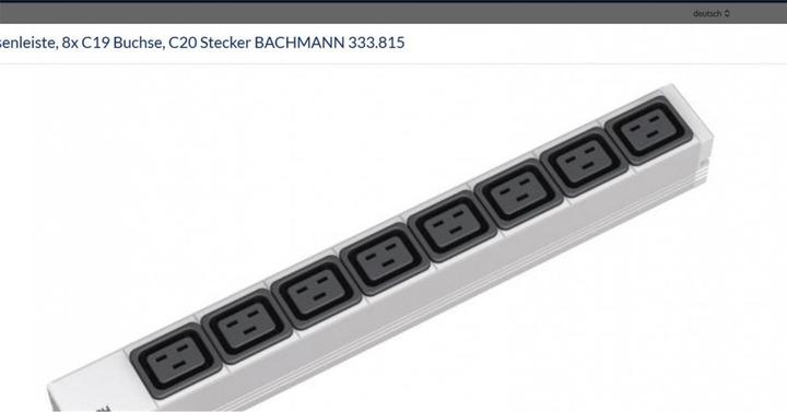 Produktbild Bachmann IT PDU 19" System C19