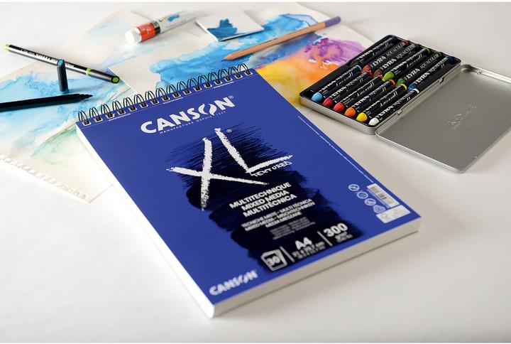 Image du produit Canson Bloc d'aquarelle MixMedia XL (A4, Blanc, Couverture souple)