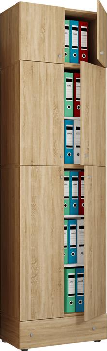 Produktbild VCM Büroschrank Aktenschrank Lona 5-fach Schublade Tür (70 x 39 x 240 cm)
