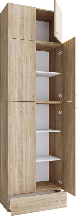 Produktbild VCM Büroschrank Aktenschrank Lona 5-fach Schublade Tür (70 x 39 x 240 cm)