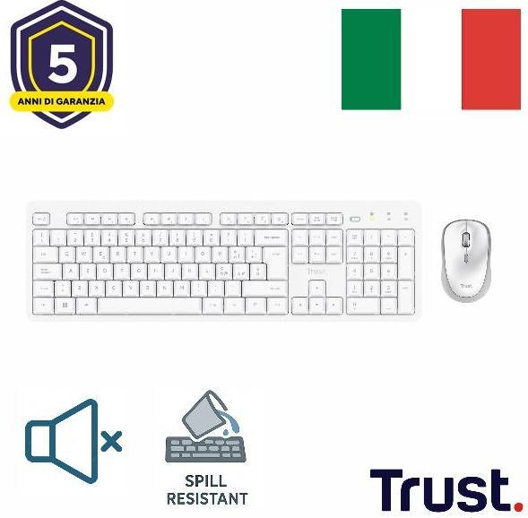Actual product image Trust Ody II Silent Keyboard and Mouse (IT, Wireless)