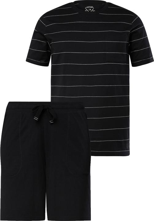 Image du produit JP1880 Pyjama court deux pièces, T-shirt rayé et short - jusqu'au 8XL (7XL)