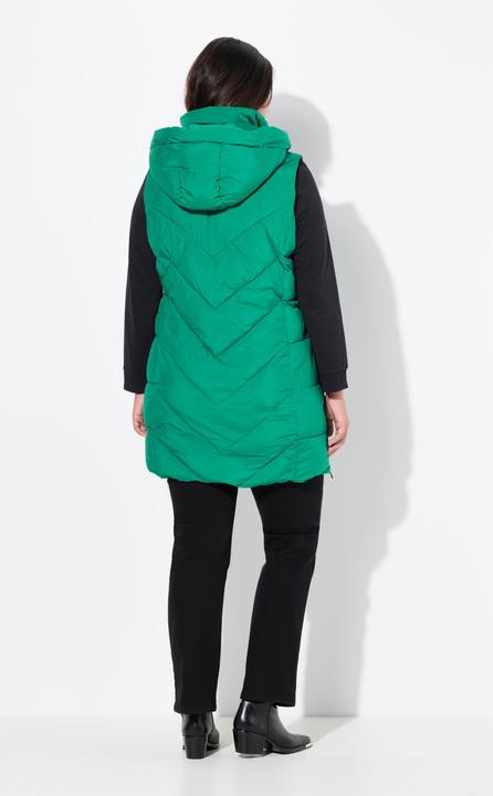 Immagine prodotto Ulla Popken Gilet trapuntato e idrorepellente HYPRAR con taglio lungo e zip a doppio cursore (50, 52)