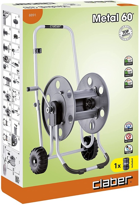 Actual product image Claber Metal 60 hose reel (85 m)