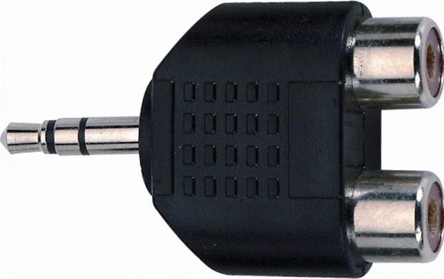 Produktbild Quik Lok AD/273 MiniJack TRS Stereo 3.5/2x Phono RCA Buchsenadapter (Klinkenadapter)