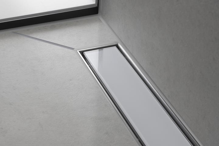Actual product image hansgrohe HG shower channel RainDrain Match with height-adjustable frame 600mm white (600 mm)