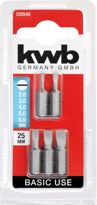 Actual product image kwb 5 Bits 25mm Flat Set Basic (25mm flat)
