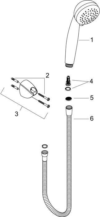 Actual product image hansgrohe HG shower set CROMETTA 85 VARIOJET Metaflex shower hose 1250mm chrome (2 Beam types, 17 l/min)