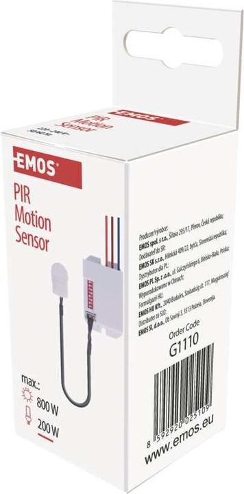 Actual product image Savio Motion detector (PIR sensor) IP20 800W White (6 m)