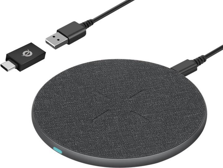 Conceptronic Caricatore wireless 15W Qi USB-A + USB-C Grigio (15 W)