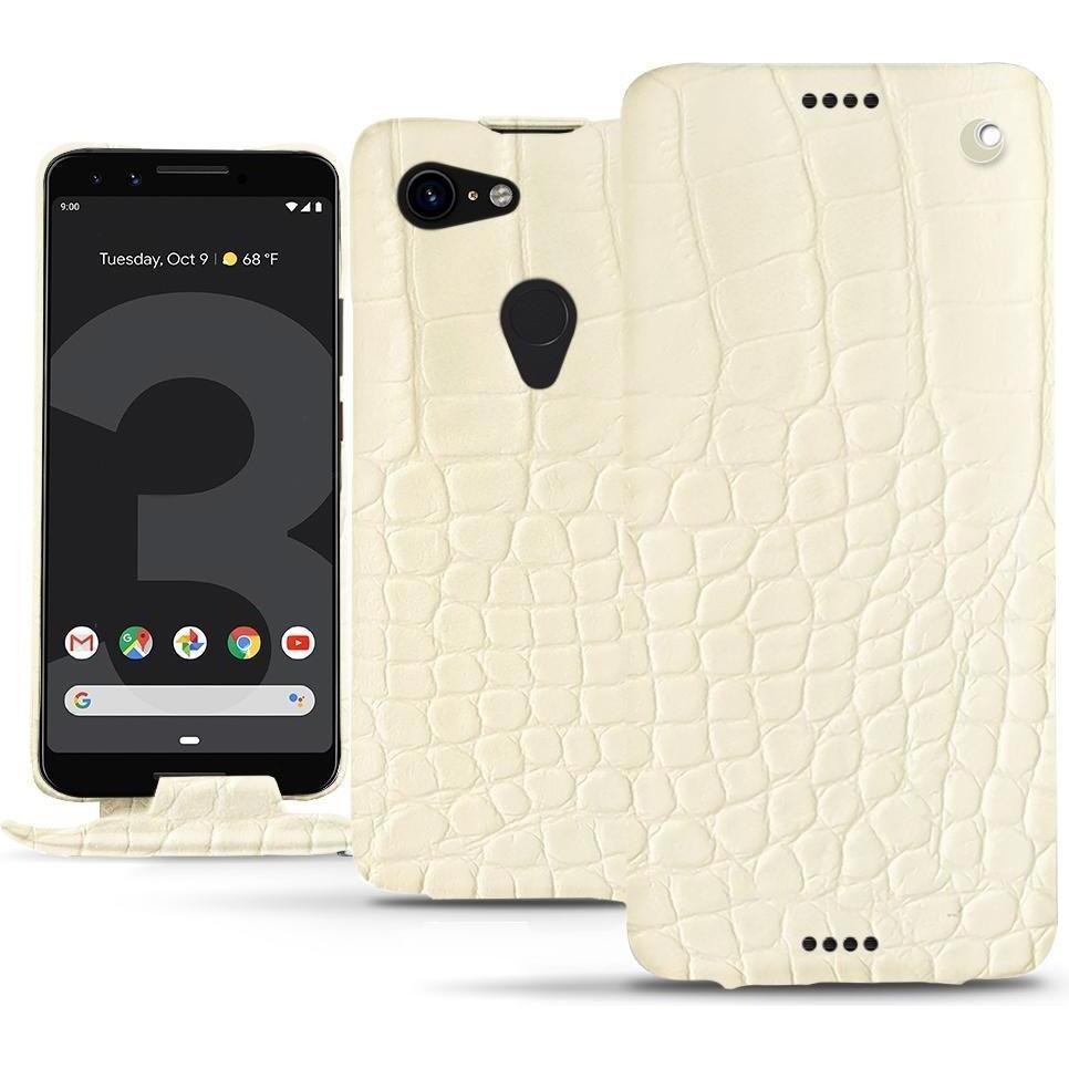 Noreve Lederschutzhülle vertikal (Google Pixel 3), Smartphone Hülle, Weiss