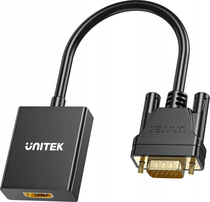 Produktbild Unitek VGA auf HDMI FullHD Adapter schwarz 15cm (VGA, 15 cm)