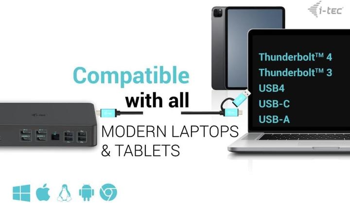 Immagine prodotto i-tec Cadual4kdockpd2 (Thunderbolt, USB-C, 13 porte)